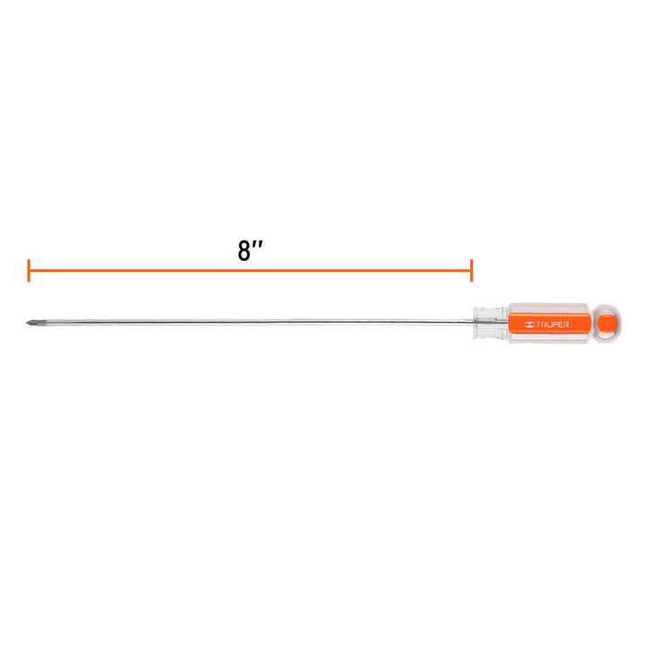 Desarmador punta Phillips # 0 mango acetato 8" Truper - Mundo Tool 