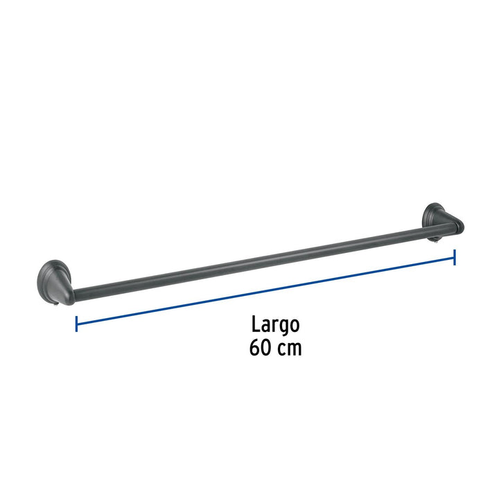 Toallero de barra metálico acabado negro, Foset Aqua - Mundo Tool 