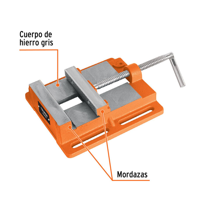Prensa morsa plana 150 mm, Truper - Mundo Tool 