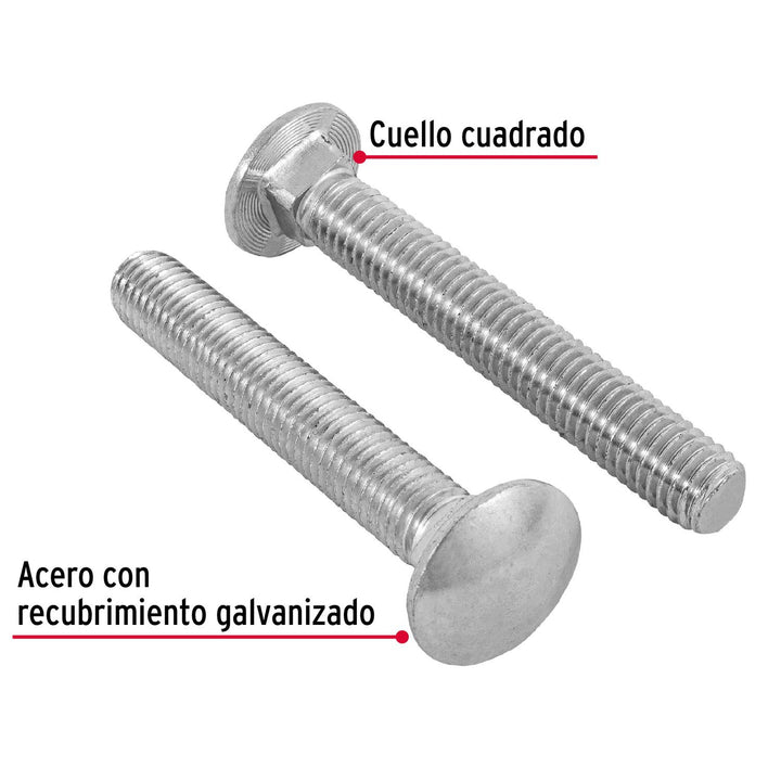 Tornillo tipo coche, 1/2 x 3-1/2', bolsa con 20 piezas Fiero - Mundo Tool 