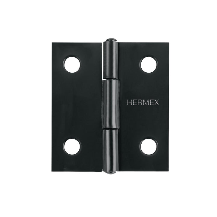 Bisagra rectangular 1' negra, Hermex. 20 piezas - Mundo Tool 