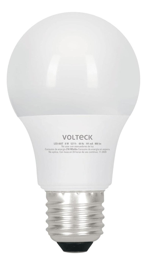 Lámpara De Led Bulbo Con 3 Niveles De Temperatura Volteck - Mundo Tool 