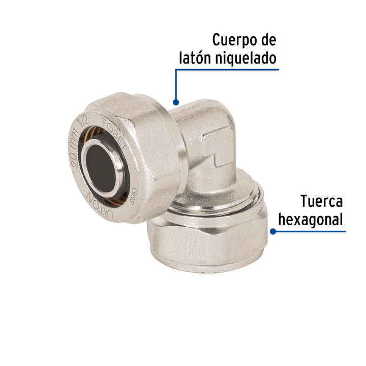 Codo 90° para PEALPE, 1/2', Foset - Mundo Tool 