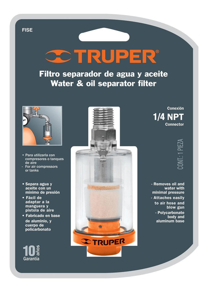Filtro Separador Para Aire Cuerpo Aluminio-po Truper - Mundo Tool 