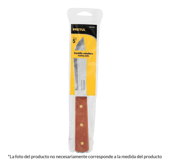 Cuchillo Cebollero Mango Madera 7 Pretul - Mundo Tool 