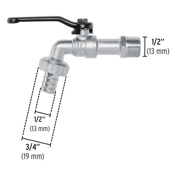 Llave De Esfera 1/2' De Zinc Pretul - Mundo Tool 