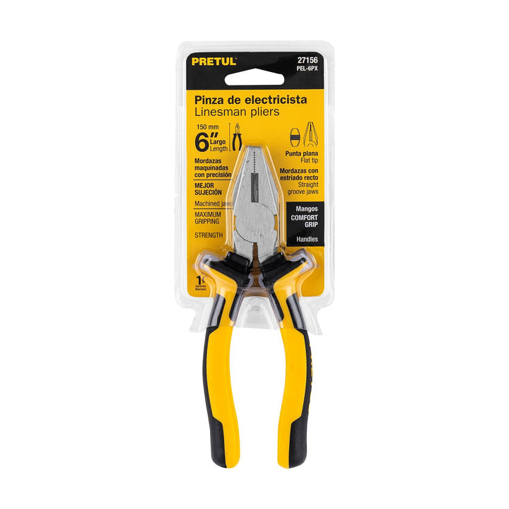 Pinza de electricista 6" Comfort Grip, Pretul - Mundo Tool 