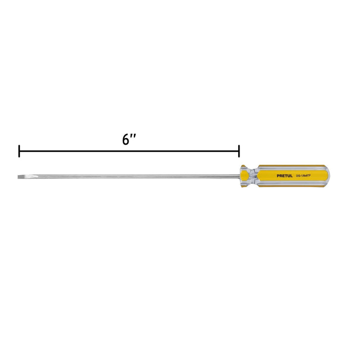 Desarmador cabinet 1/8 x 6" mango PVC Pretul - Mundo Tool 