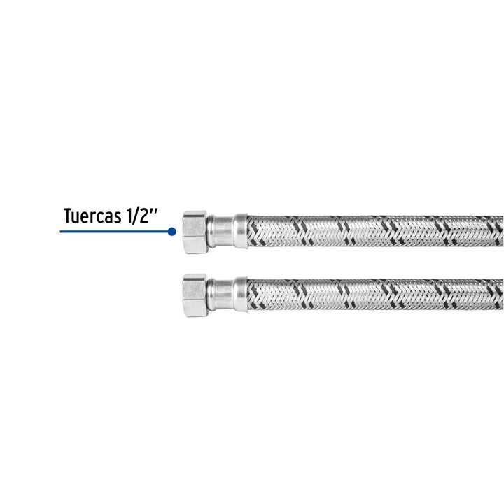 Manguera para boiler 1/2x1/2'X80cm Foset - Mundo Tool 