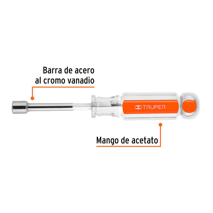 Desarmador de caja 5/16" mango de acetato Truper - Mundo Tool 