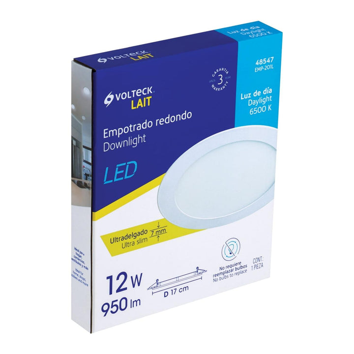 Luminario Led Slim De Empotrar Redondo - Mundo Tool 