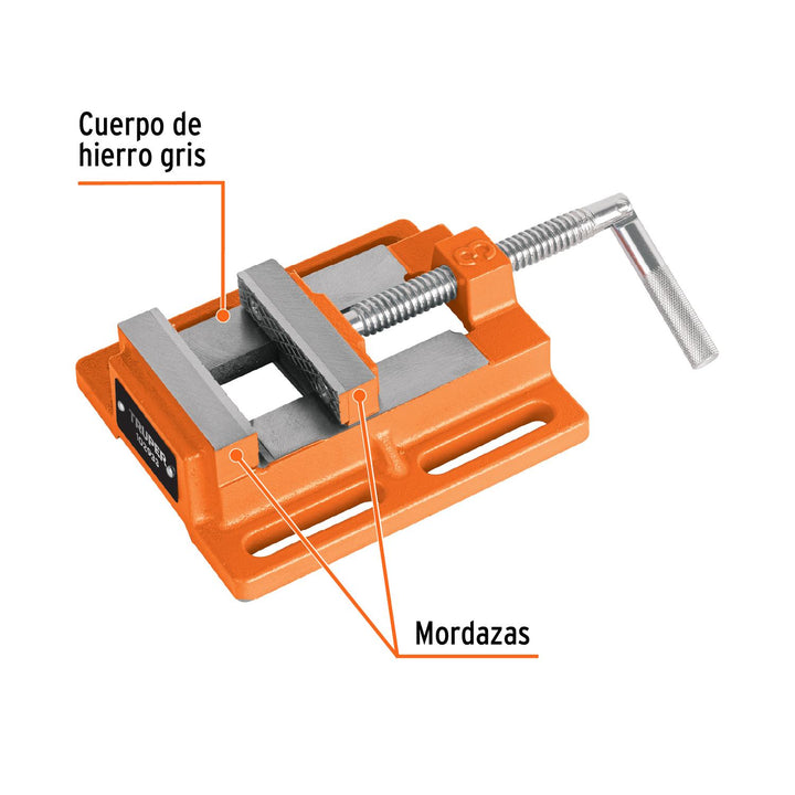 Prensa morsa plana 75 mm, Truper - Mundo Tool 