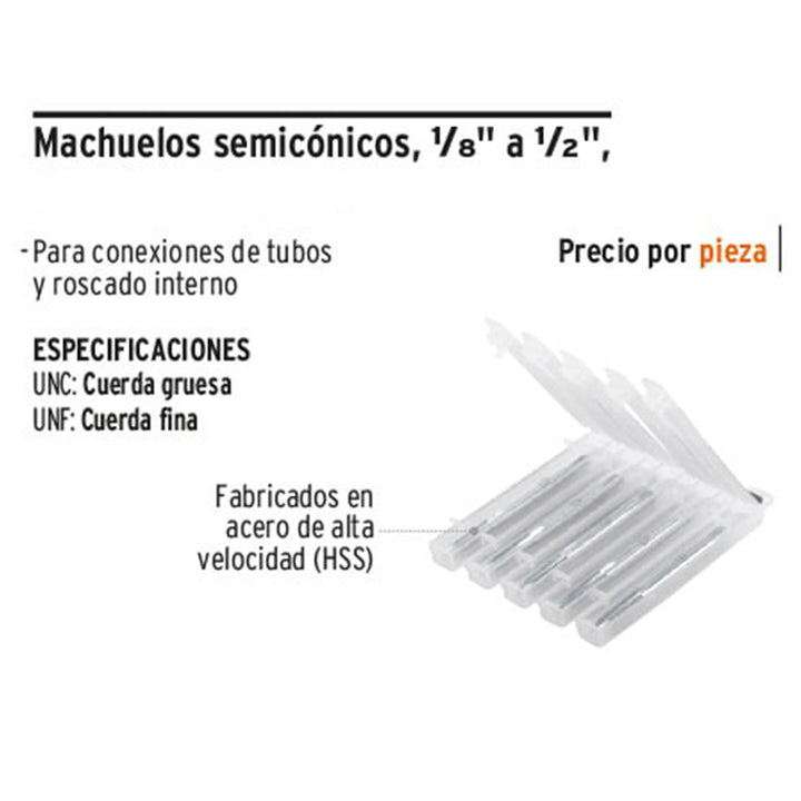 Machuelo Semicónico 3/8'x 24 Nf Truper - Mundo Tool 