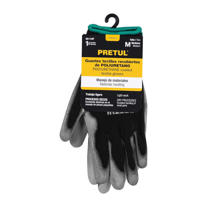 Guantes de nylon recubiertos de poliuretano, M, Pretul - Mundo Tool 