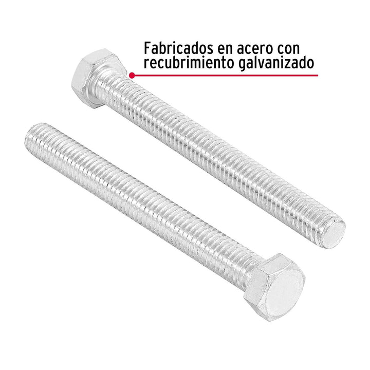 Tornillo Acero Galvanizado 3/8x3 1/2' 30 Pzas Fiero - Mundo Tool 