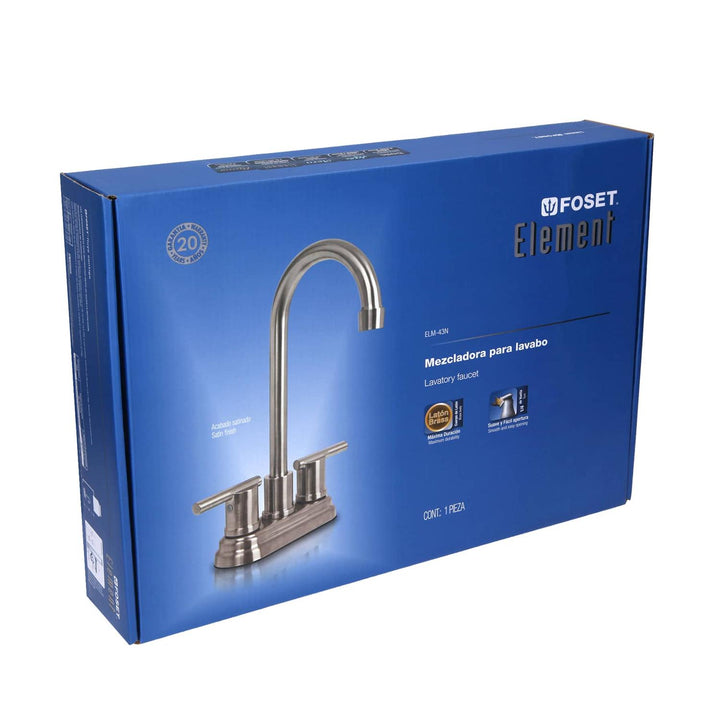 Mezcladora Para Lavabo De 4 Tipo Bar Satin Element - Mundo Tool 