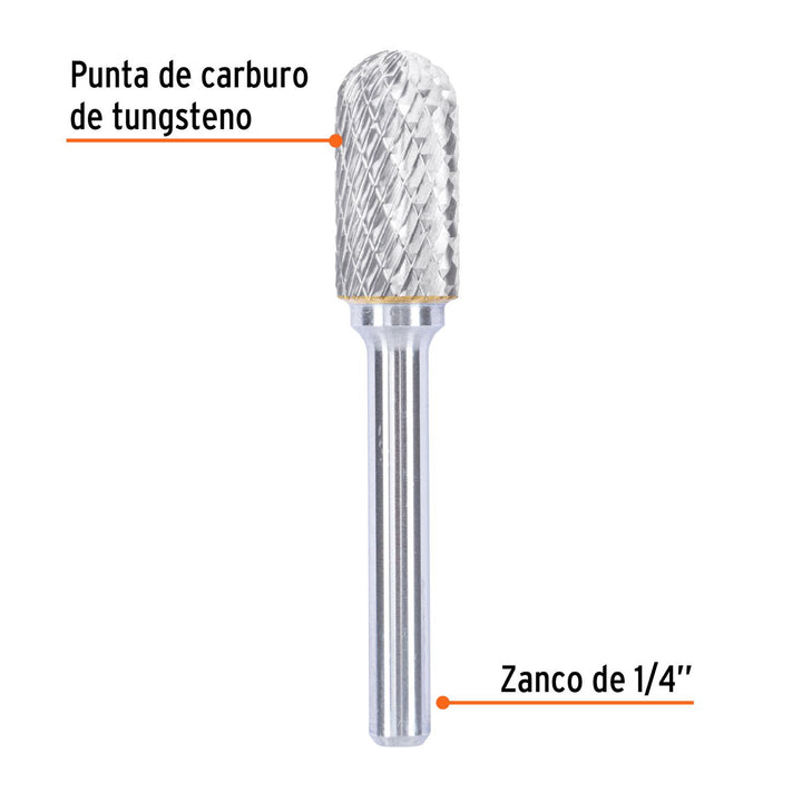 Lima rotativa cilindrica punta redonda 1/2, SC-5, TRUPER - Mundo Tool 