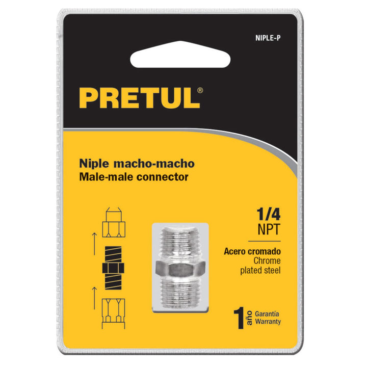 Niple Acero Cuerda 1/4 Npt Pretul - Mundo Tool 