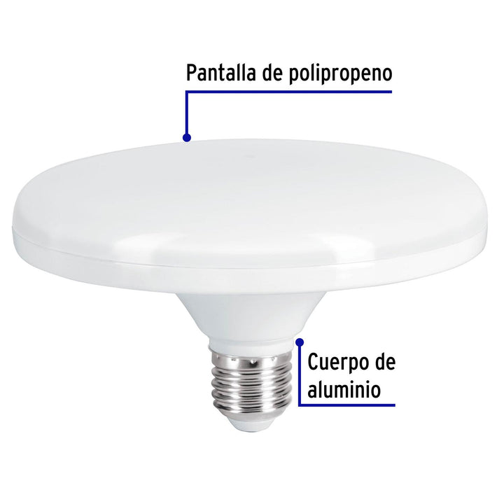 Lámpara de LED tipo OVNI 18W, luz cálida - Mundo Tool 