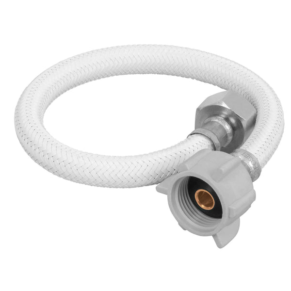 Foset FWC-P35B Manguera para WC, Vinilo Blanca con Conector Plástico, 35cm - Mundo Tool 