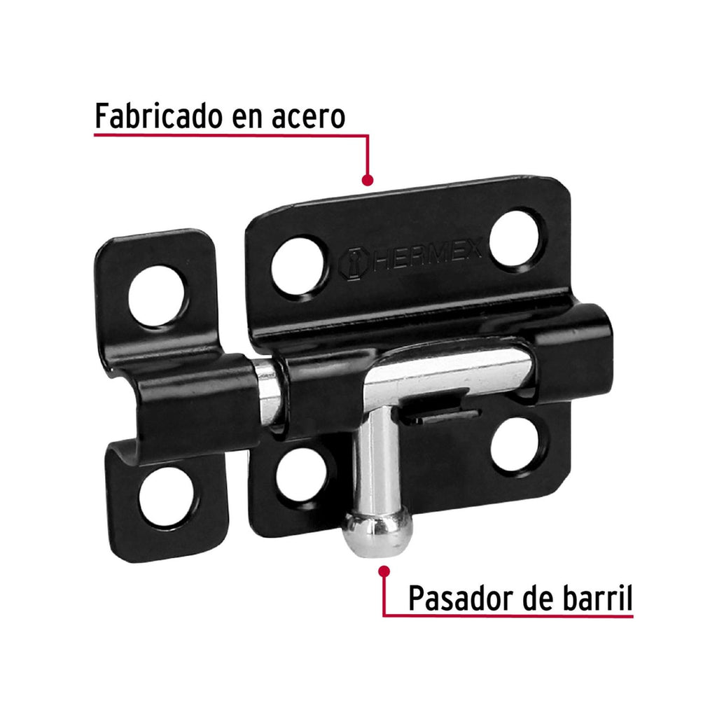 Pasador De Acero Negro 2' Basic Hermex - Mundo Tool 