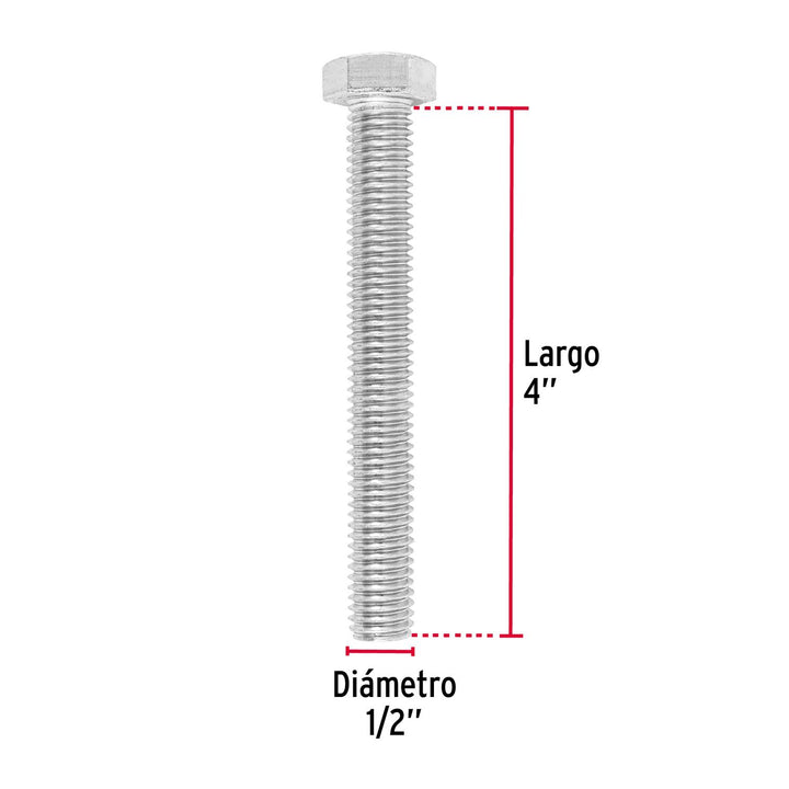 Tornillo Tipo Máquina 1/2x4' 15 Pzas Fiero - Mundo Tool 