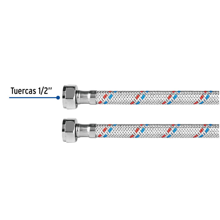 Manguera para fregadero 55cm Aluminio Pretul - Mundo Tool 