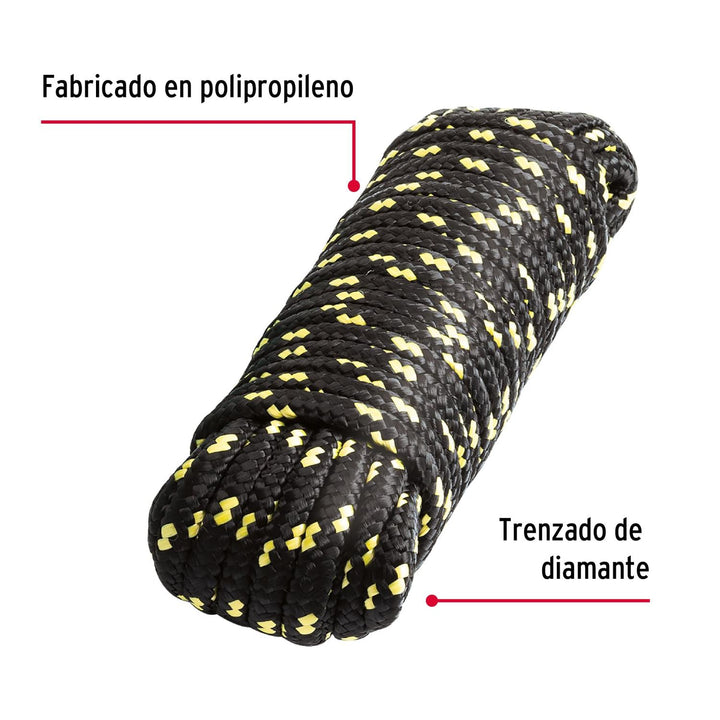 Piola de nylon de 10 mm x 15 m multicolor, Fiero - Mundo Tool 