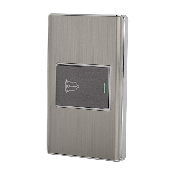 Volteck PA-TI-LA, Placa armada 1 interruptor de timbre color acero línea Lisboa - Mundo Tool 