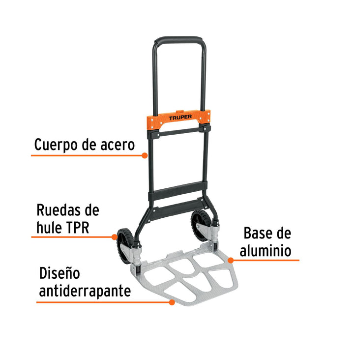 Diablo de carga, plegable, 120 kg, Truper - Mundo Tool 