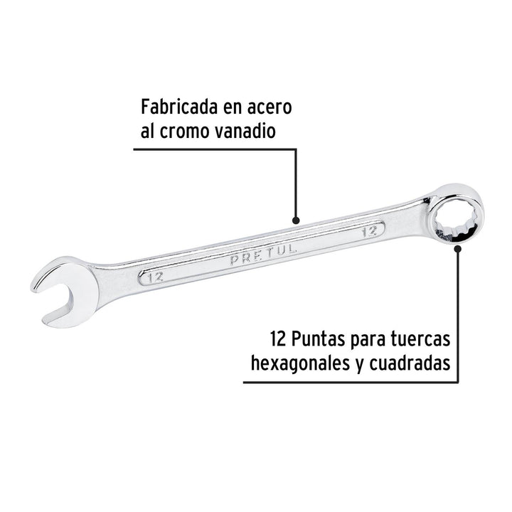 Llave Combinada Mm 12 X 140 Mm Pretul - Mundo Tool 