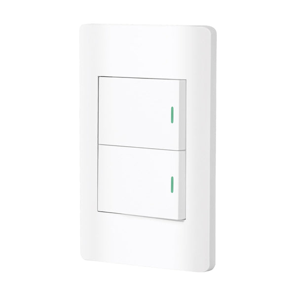Volteck PA-APDO15-ELB, Placa armada blanca 1 interruptor sencillo y 1 de 3 vías línea Lisboa - Mundo Tool 