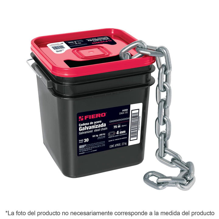 Cadena galvanizada de 3/16" Fiero - Mundo Tool 