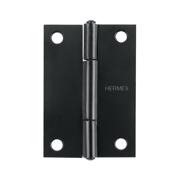 Bisagra rectangular 2' negra, Hermex. 20 piezas - Mundo Tool 