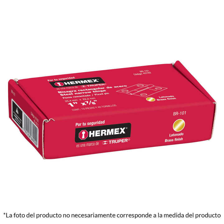 Bisagra Rectangular 3' Acero Latón Hermex - Mundo Tool 