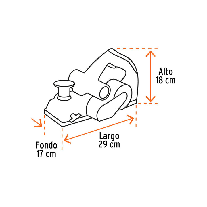 Cepillo eléctrico 3-1/4' 720 W, industrial, Truper - Mundo Tool 