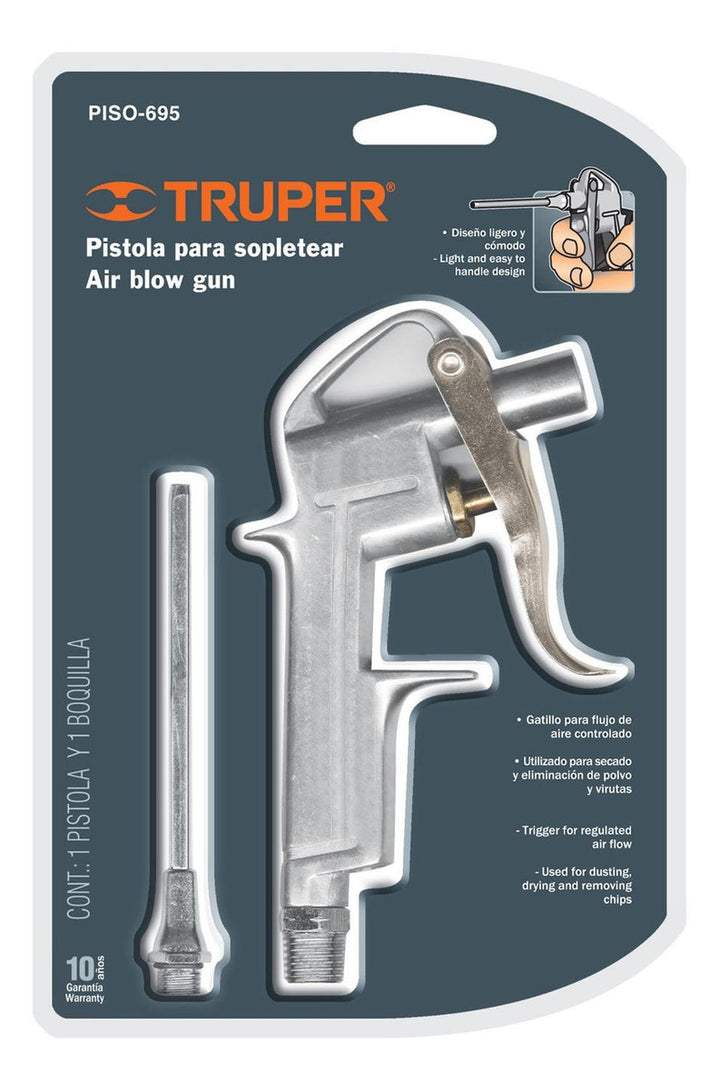 Pistola Metálica Para Sopletear Con Extensión Truper - Mundo Tool 