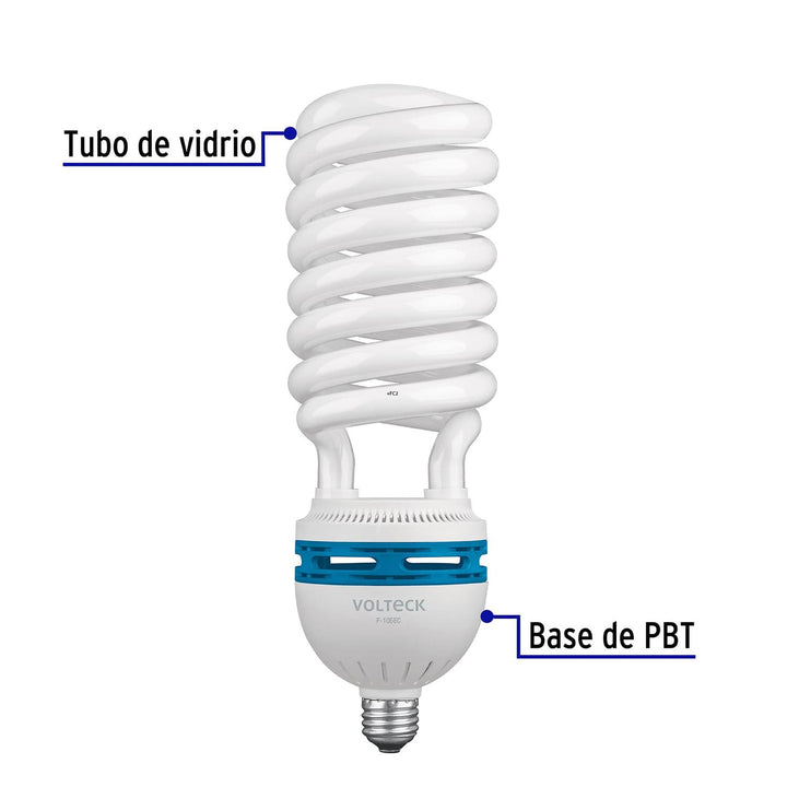 Foco 105 W Espiral Alta Potencia T5 En Caja Volteck - Mundo Tool 