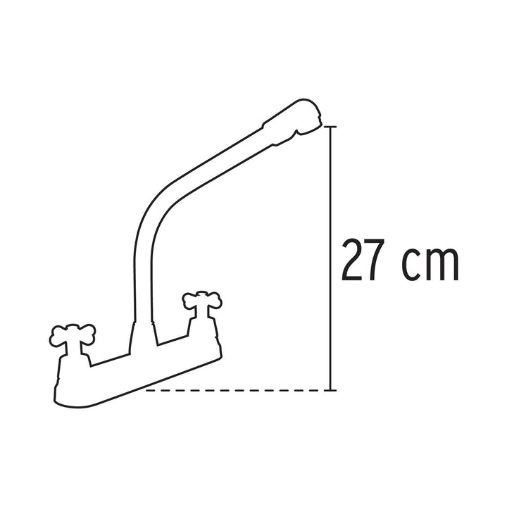 Mezcladora para fregadero, manerales cruceta, cobra, Aqua - Mundo Tool 