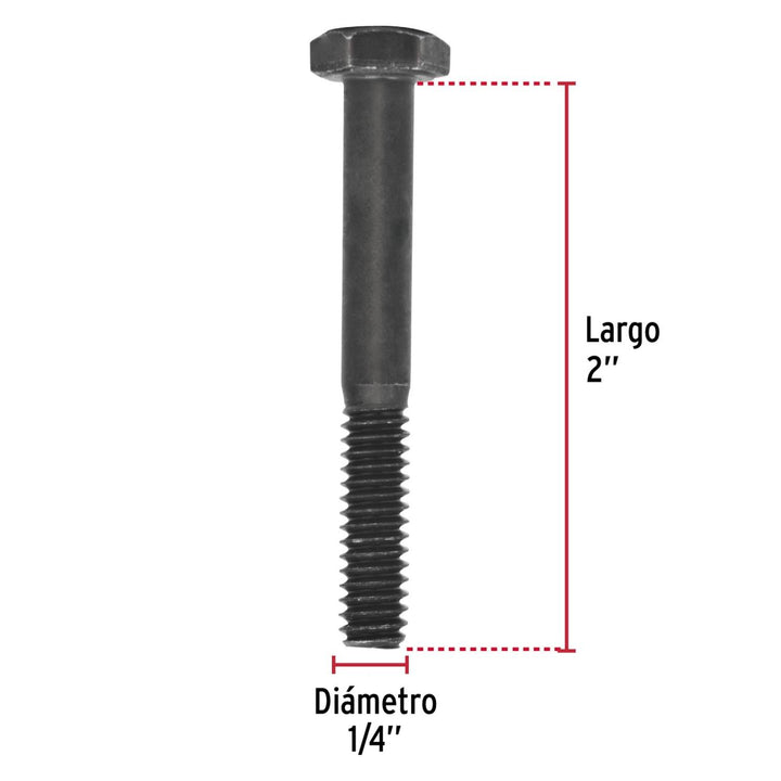 Tornillo Grado 5, 1/4 x 2', bolsa con 60 piezas Fiero - Mundo Tool 