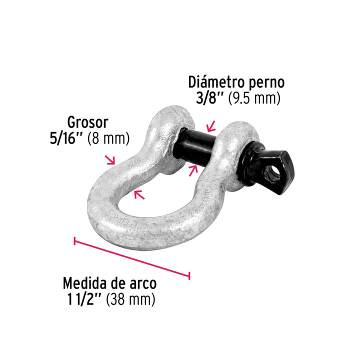 Grillete De 5/16' Fiero - Mundo Tool 