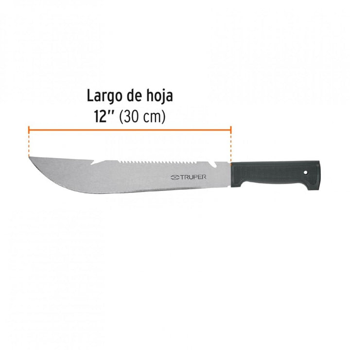 Machete Tipo Rambo 12' Cacha Negra Truper - Mundo Tool 