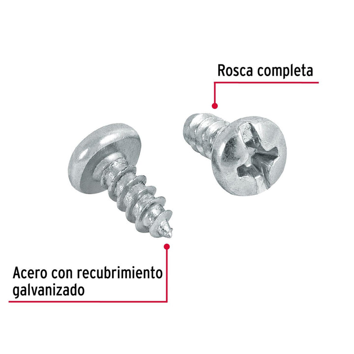 Pija para lámina, #4 x 3/8', bolsa con 200 piezas Fiero - Mundo Tool 