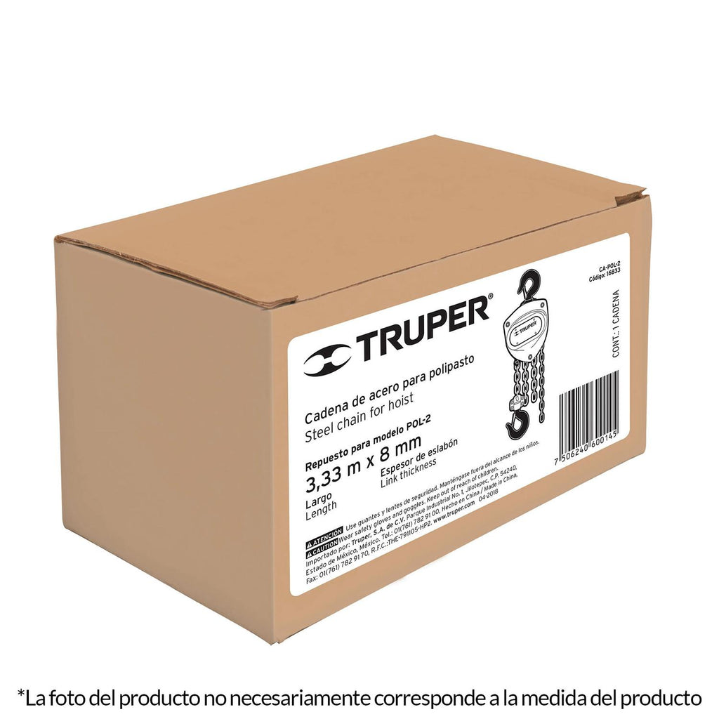 Cadena para polipasto POL-1-1/2 Truper - Mundo Tool 