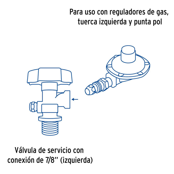 Cilindro portátil para gas LP, 2kg (4.5lb) Foset - Mundo Tool 