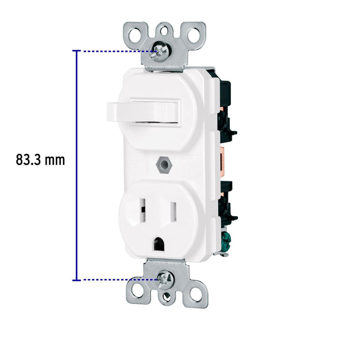 Interruptor de palanca con contacto, Standard, blanco - Mundo Tool 