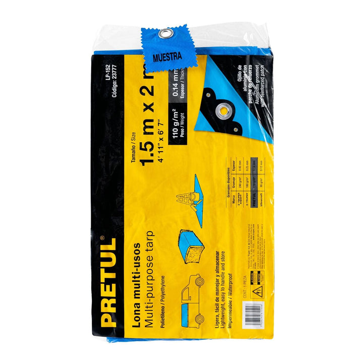 Lona 1.5x2 Metros Azul Pretul - Mundo Tool 