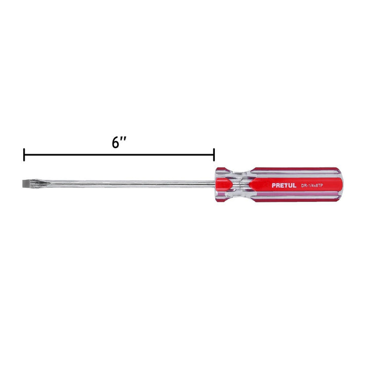 Desarmador plano 1/4 x 6" mango PVC Pretul - Mundo Tool 