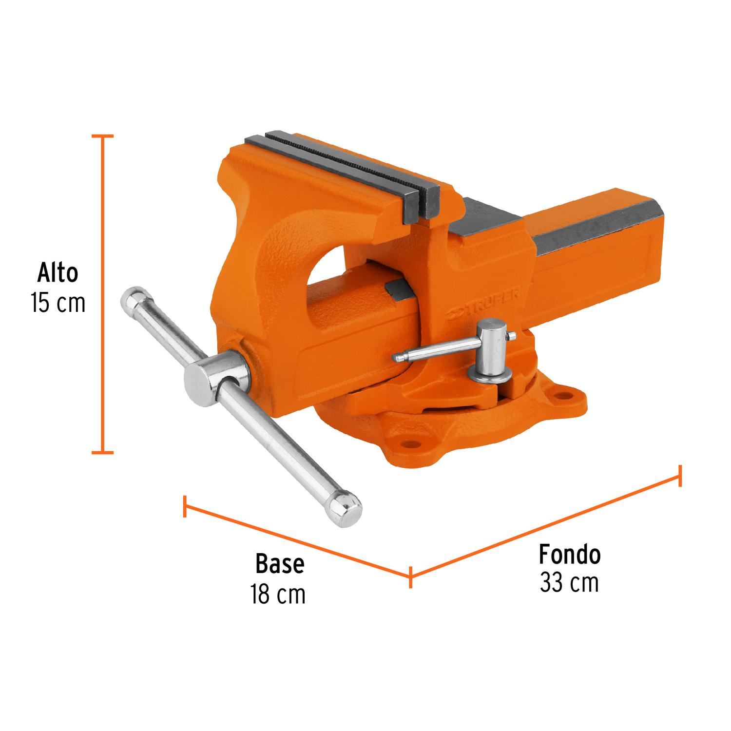 Tornillo De Banco 5" Tipo Europeo De Hierro Nodular, Truper Truper ...