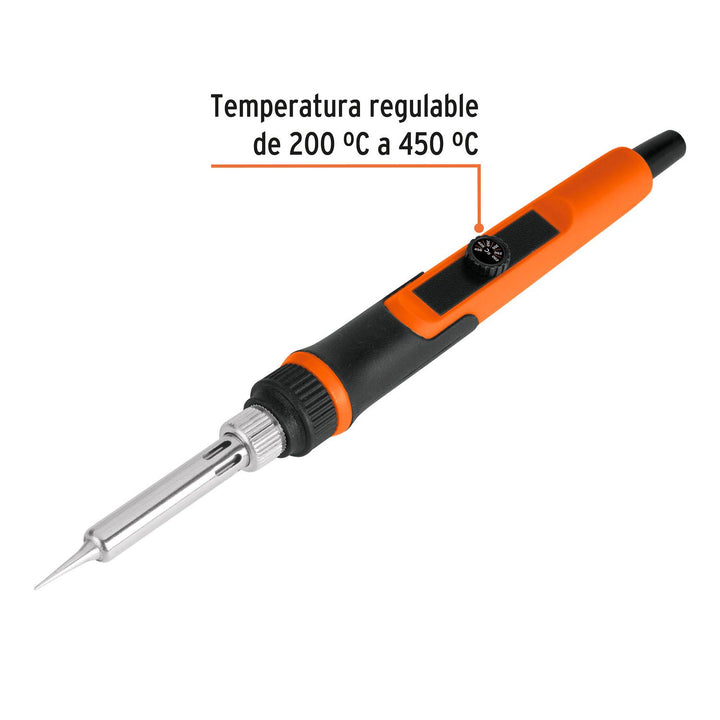 Cautín profesional electrónica de 25W, temperatura regulable - Mundo Tool 